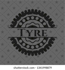 Tyre dark icon or emblem