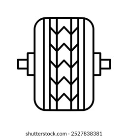 tyre icon with white background vector stock illustration