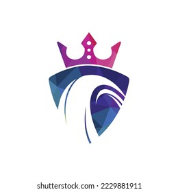 Tyre king vector logo design. Crown tire logotype. 