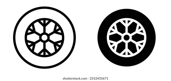 Conjunto de Vectores de iconos de revestimiento de neumáticos.