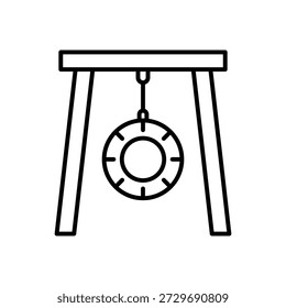 Icono de la línea de obstáculos del patio de recreo del neumático: Equipo de juego reciclado