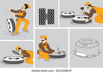 tyre repairing center into the automobile service center