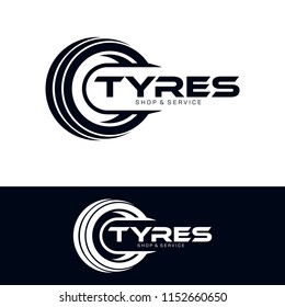 Tyre Shop Logo Design - Tyre Business Branding, tyre logo shop icons, tire icons, car tire simple icons