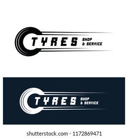 Tyre Shop Logo Design - Tyre Business Branding, tyre logo shop icons, tire icons, car tire simple icons