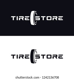 Tyre Shop Logo Design - Tyre Business Branding, tyre logo shop icons, tire icons, car tire simple icons