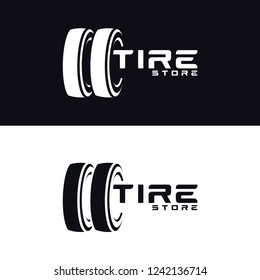 Illustration Fast Tires Black Color Logo Stock Vector (Royalty Free ...