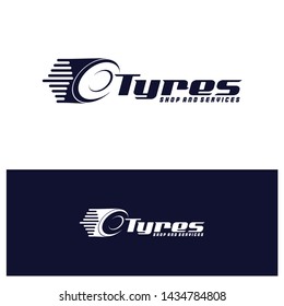 Tyre Shop Logo Design - Tyre Business Branding, tyre logo shop icons, tire icons, car tire simple icons