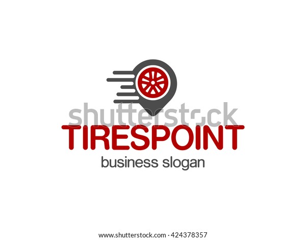 Tyre Shop Logo Design. Tires Point Logo.  Tires\
store logo template.
