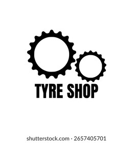 Tyre shop logo vector on white background