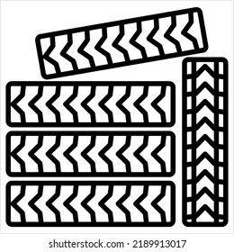 Tyre Stack Icon, Stack Of Tire Icon Vector Art Illustration