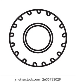 Tyre stock icon outline vector