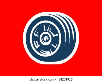 Tyre symbol or icon - car tire logo