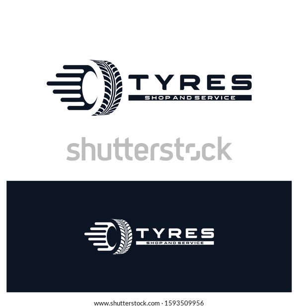 tyre or tire logo concept, wheel part  motorsport or\
car vector icon