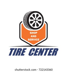 tyre / tire logo, emblems and insignia with text space for your slogan / tag line. vector illustration