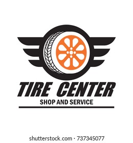 tyre / tire logo, emblems and insignia with text space for your slogan / tag line. vector illustration
