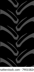 Tyre tread of a typical generic tractor or off road vehicle