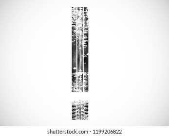 Tyre tread Vector . Exclamation mark.  tire tracks .