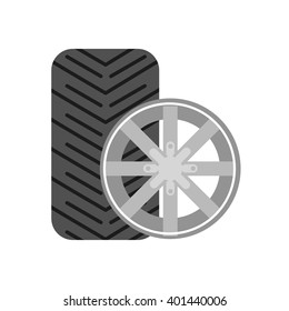 Tyre vector icon. Tyre service. Tyre skid marks. Tire storage vector logo.