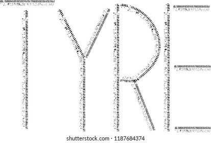 Tyre . Vector Print Textured Tire Track . Design Element .Bike thread silhouette. 