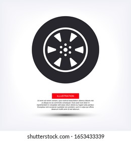 Tyre - Wheel Car Icon Vector EPS 10 