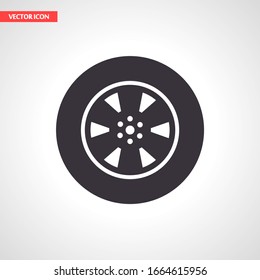tyre - wheel car Icon Vector EPS 10. Car Wheel Drive Design Flat Illustration
