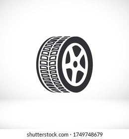 tyre - wheel car Icon Vector EPS 10. Car Wheel Drive Design Flat  Illustration