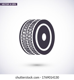 tyre - wheel car Icon Vector EPS 10. Car Wheel Drive Design Flat  Illustration
