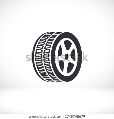 tyre - wheel car Icon Vector EPS 10. Car Wheel Drive Design Flat  Illustration