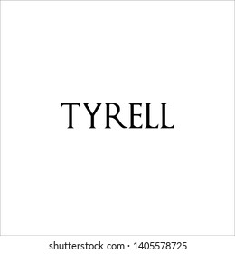 tyrell letters typography vector illustration