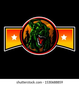 tyrex mascot illustration logo template