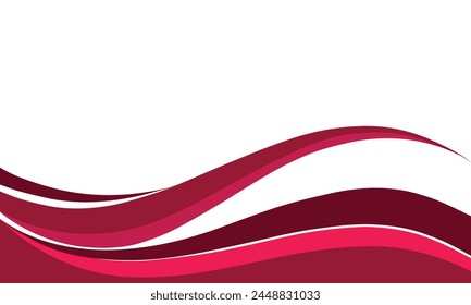 Tyrian Purple, Burgundy, Jazzberry Jam and white abstract wavy background vector isolated illustration design for banners and posters