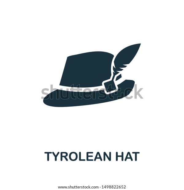 Tyrolean Hat icon vector\
illustration. Creative sign from oktoberfest icons collection.\
Filled flat Tyrolean Hat icon for computer and mobile. Symbol, logo\
vector graphics.