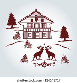 Tyrolean motifs for decoration