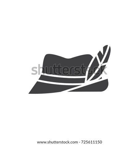 Tyrollean Oktoberfest hat black icon.