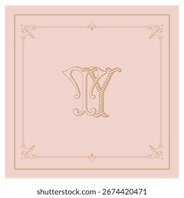 TY,YT, logo TY, Letter TY,  Monogram TY,Logo for Wedding , monogram for Wedding , Wedding Monogram, Wedding Logo, Logo Design , Monogram Vintage