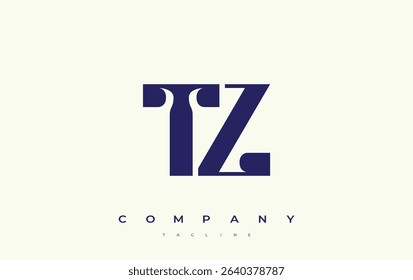 TZ Abstract Geometric Logo Design. Modern and elegant logo design with simplistic typography elements, showcasing branding excellence.
