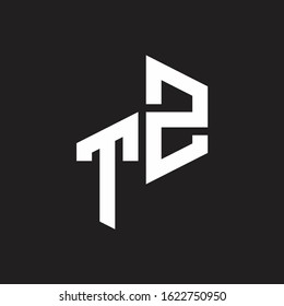 TZ Initial Letters logo monogram with up to down style