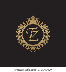 TZ initial luxury ornament monogram logo