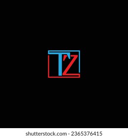  TZ letter logo creative design with vector graphic, TZ simple and modern logo.
