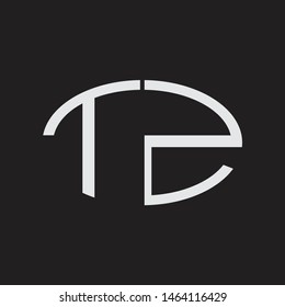 TZ Logo letter oval monogram design template with black and white colors