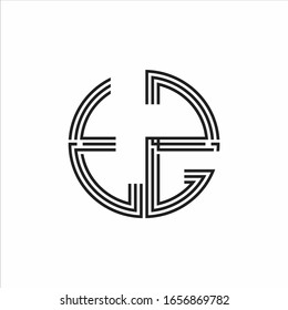 Plantilla de diseño de línea de tres cintas con el logotipo TZ aislada en fondo blanco