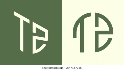 TZ modern initial letter logo design vector bundle. It will be suitable for which company or brand name start those initial.
