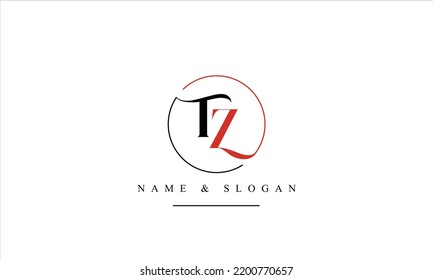TZ, ZT, T, Z abstract letters logo monogram