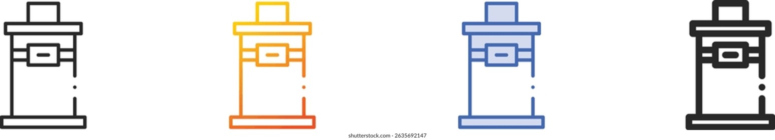 tzedakah icon.Thin Linear, Gradient, Blue Stroke and bold Style Design Isolated On White Background