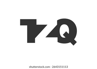 Design do logotipo da TZQ. Letra inicial T Z Q estilo de fonte em negrito para start-ups de tecnologia, consultoria, marca corporativa. Nome criativo da empresa, manchetes identidade tipográfica, logotipo moderno. Ilustração vetorial.
