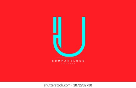 U abstract initials monogram letter text symbol alphabet logo design