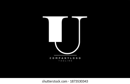 U abstract initials monogram letter text symbol alphabet logo design