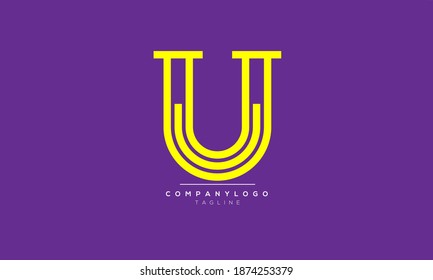 U abstract initials monogram letter text symbol alphabet logo design