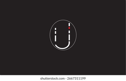 MONOGRAMA DEL LOGOTIPO DE LA LETRA ABSTRACTAS U