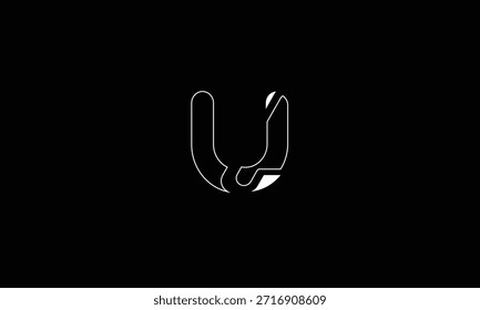 MONOGRAMA DEL LOGOTIPO DE LA LETRA ABSTRACTAS U